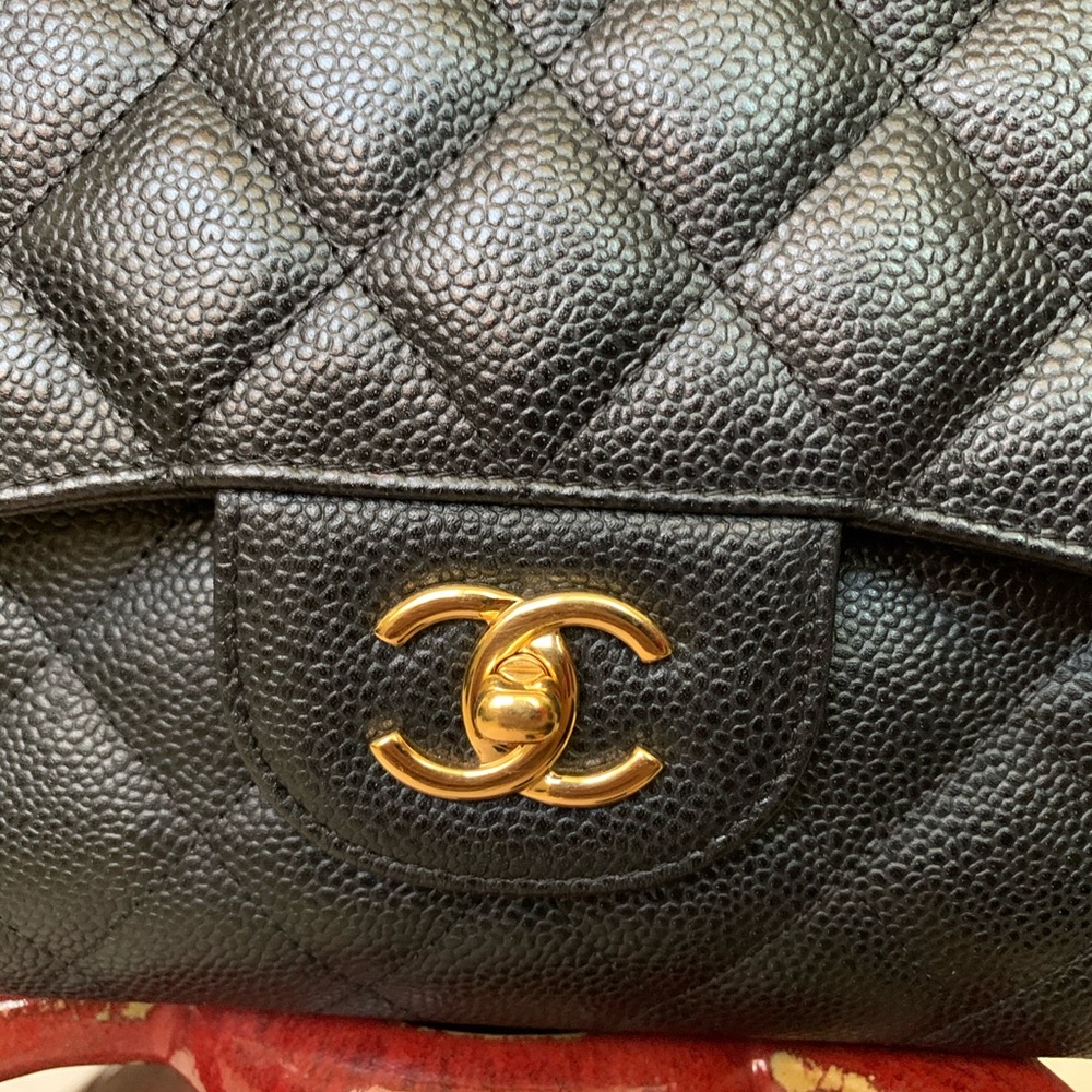 ❌SOLD elsewhere❌ChanelJumbo BlackCaviar Doubleflap